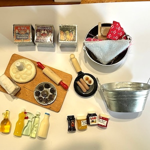 1:12 scale miniature dollhouse kitchen accessories