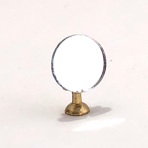 1:12 scale miniature dollhouse bathroom shaving mirror on stand