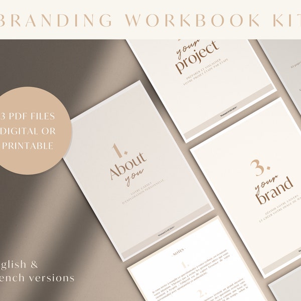 Branding Workbook FULL KIT I Build your Heartfelt Brand step by step I Printable Branding Workbooks for Women Soulpreneurs