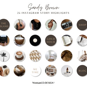 24 Natural Theme Instagram HIGHLIGHT Covers I Instant Download I Instagram Stories