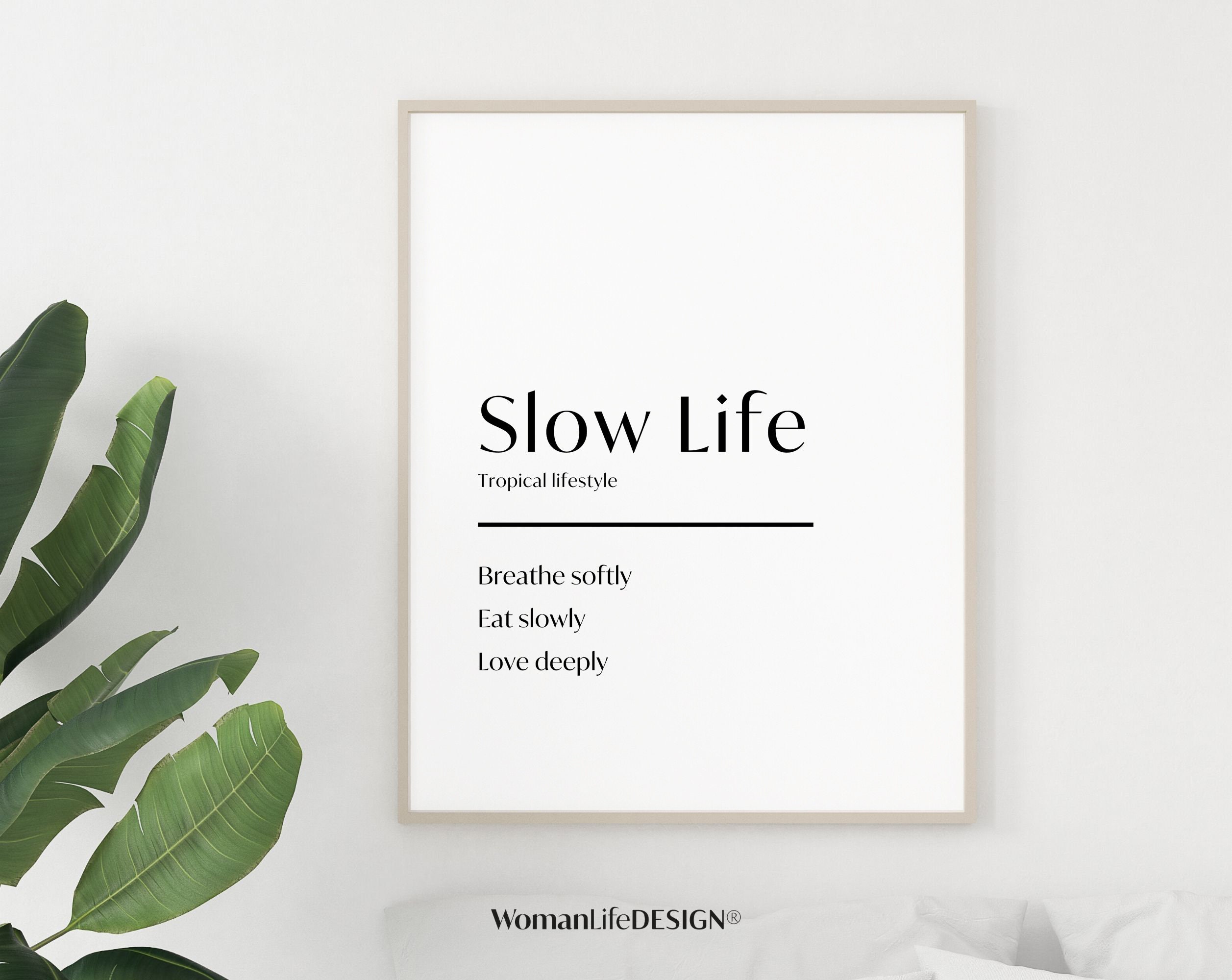 Slow Life Poster I Printable Poster HD I INSTANT DOWNLOAD I - Etsy