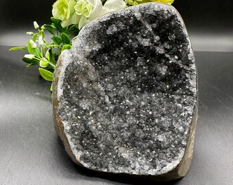 Black Amethyst Cluster / Amethyst Cluster / Natural Crystal / Healing Crystal