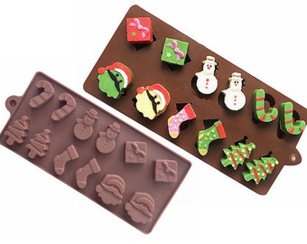 Christmas Silicone Mould Chocolate Fondant Jelly DIY Craft