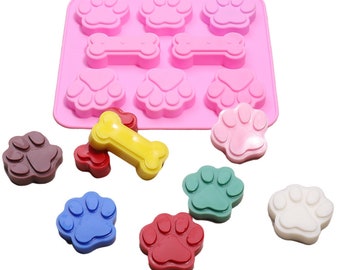 Cat Paw Dog Bone Silicone Mould