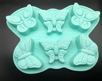Butterfly Silicone Mould Jelly Pudding Mousse Cake DIY Craft Soap Plaster