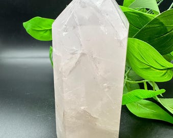 Rose Quartz Tower / Natural Rose Quartz Tower / Healing Crystal