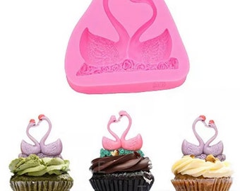 Love Swans Silicone Mould for Chocolate, Fondant, DIY Craft, Resin, Polymer Clay, Gypsum Diffuser, Soap, Candle