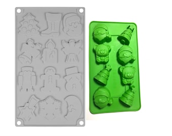 Christmas Silicone Mould for Jelly, Chocolate, Fondant Sweet Making