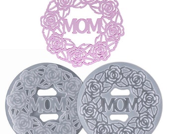 Mom Garland Coaster Resin Mould DIY Craft Decoration