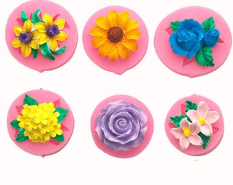 3D Flower Silicone Mould for Chocolate, Fondant, DIY Craft, Candle, Soap, Gypsum Diffuser, Polymer Clay
