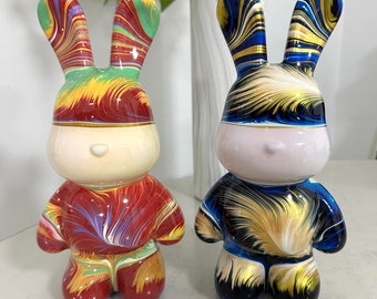 Handmade Decorated Rabbit, Figurine , Home Decor