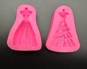 Wedding Dress Silicone Mould for Chocolate, Fondant, DIY Craft, Polymer Clay , Crystal Epoxy, Gypsum Diffuser