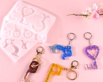 Keychain Resin Mould DIY Craft Pendant Decor