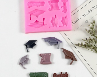 Graduation Hat Silicone Mould Chocolate Fondant DIY Craft