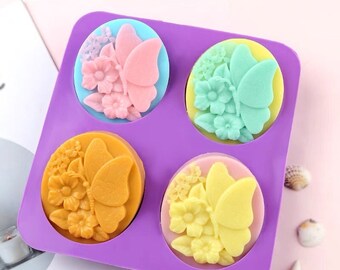 Butterfly Flower Silicone Mould Jelly Pudding Mousse Cake DIY Craft Soap