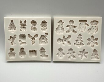 Christmas Silicone Mould Chocolate Fondant DIY Craft