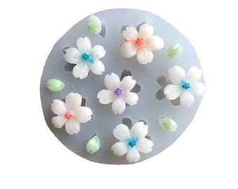 Cherry Blossoms Silicone Mould for Chocolate, Fondant, DIY Candle, Soap, Craft, Polymer Clay, Crystal Epoxy, Gypsum Diffuser