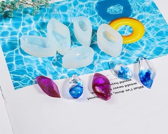 Set of 5 Jewelry Resin Mould DIY Craft Pendant Earring