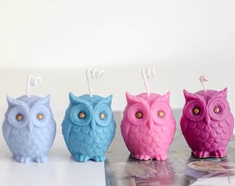 3D Owl Silicone Mould for Chocolate, Fondant, DIY Craft, Soap, Candle, Polymer Clay, Gypsum Diffuser