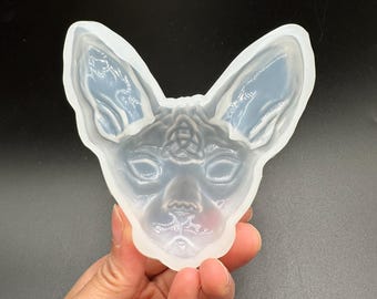 Big Cat Head Resin mould Keychain Pendant Decoration