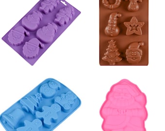 Christmas Silicone Mould for Jelly, Chocolate, Mousse Cake, Soap
