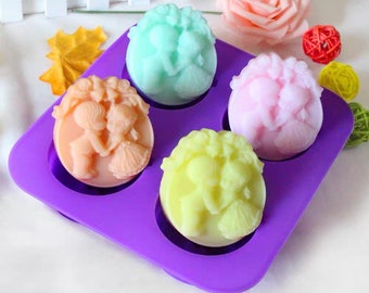 Little Couple Silicone Mould, Chocolate Jelly Pudding DIY Craft Soap Polymer Clay Gypsum Diffuser