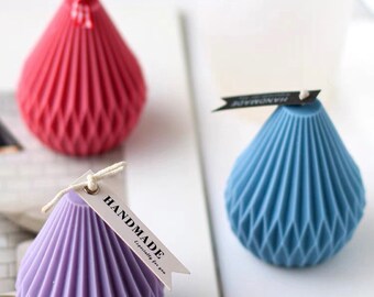 Geometric Pear Shape Silicone Mould DIY Craft Candle Soap