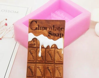 Milk Chocolate Shape Silicone Mould Chocolate, Fondant, DIY Craft, Soap, Polymer Clay, Gypsum Diffuser