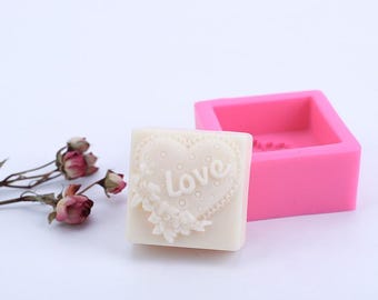Love Square Silicone Mould, DIY Soap,  Candle,Craft, Crystal Epoxy, Gypsum Diffuser