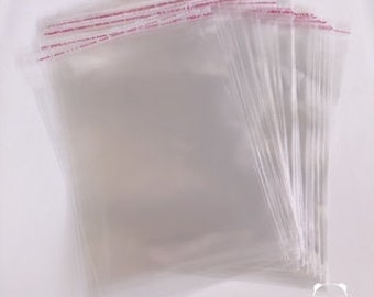 100pcs  Peel & Seal Cellophane Bags 23cm x 15cm Multi-purpose bags for food and gifts