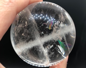 Clear Quartz Sphere with Hematoid Inclusions