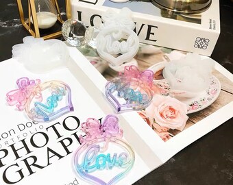 Bowknot Love Resin Mould DIY Craft Decor, Keychain