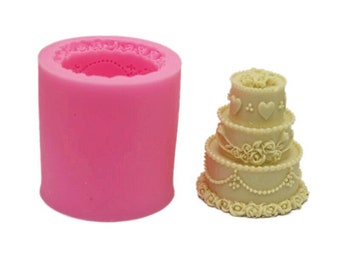 3D Cake Silicone Mould Chocolate, Fondant, DIY Craft, Candle, Soap, Polymer Clay, Gypsum Diffuser
