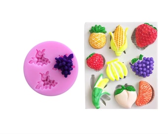 Set of 2 Fruits Silicone Mould Chocolate Fondant Cake DIY Craft