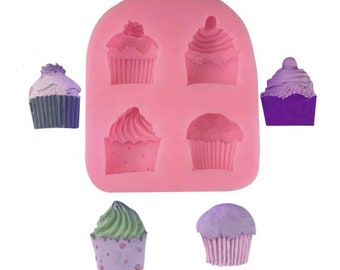 Mini Cupcake Silicone Mould For Chocolate, Fondant, DIY Craft Candle, Soap, Polymer Clay, Gypsum Diffuser