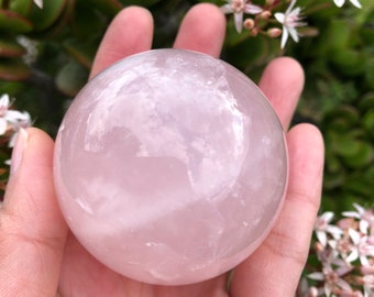 Rose Quartz Sphere / Natural Rose Quartz / Healing Crystal