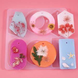 Mixed Shape Pendant Silicone Mould DIY Craft Jewelry Pendant Keychain