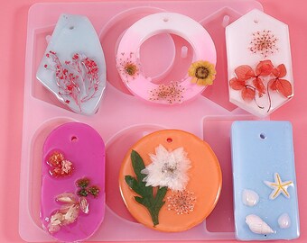 Mixed Shape Pendant Silicone Mould DIY Craft Jewelry Pendant Keychain