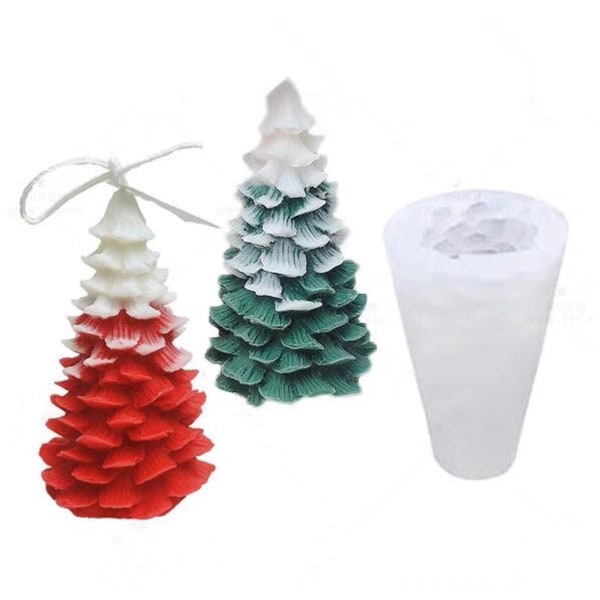 Large 3D Christmas Tree Silicone Mould DIY Craft Candle Soap Plaster