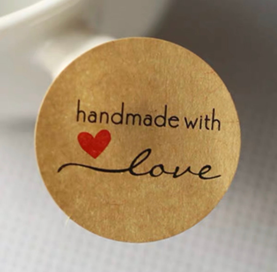 Handmade With Love / Baked With Love Stickers 100pcs 25mm Etsy