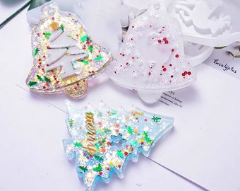 Set of 4 Christmas Resin Silicone Moulds DIY Craft Decor