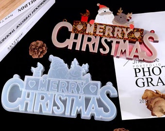 Merry Christmas Sign Resin Mould