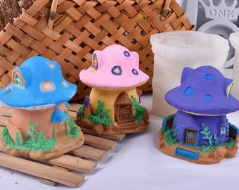 Large 3D Mushroom House Silicone Mould