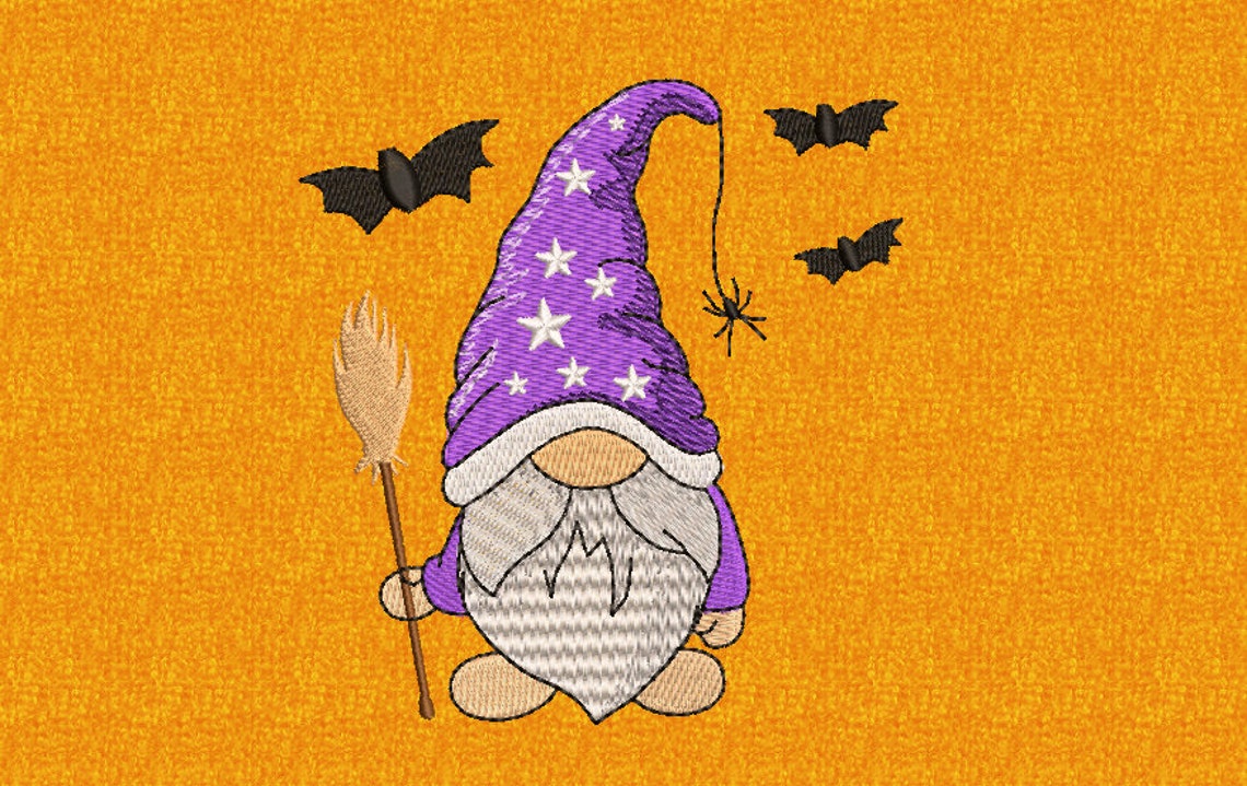 Halloween gnome embroidery design machine embroidery design 4  etsy Halloween gnome embroidery design machine embroidery design 4  etsy