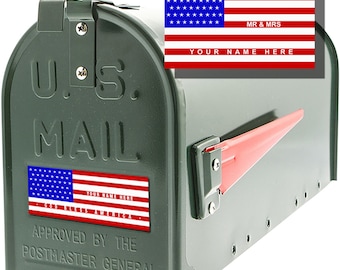Plaque / Flags for mailboxes, your name on your flag to stick on your mailbox ....