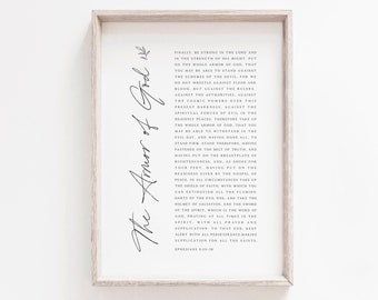 Armor of God Print | Ephesians 6:10-18 Scripture (Digital Download)