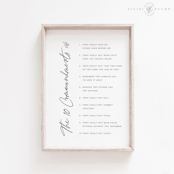 24x36 Ten Commandments Poster Etsy Ireland