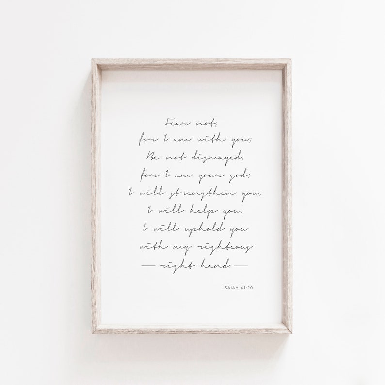 Isaiah 41:10 Scripture Print | Holding Hands Line Art (Digital Download) image 5