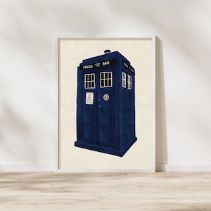 Tardis Illustration Digital Art Print by The Little Things Company
