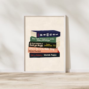 Your Favourite Books Custom Illustration Art Print by The Little Things Company